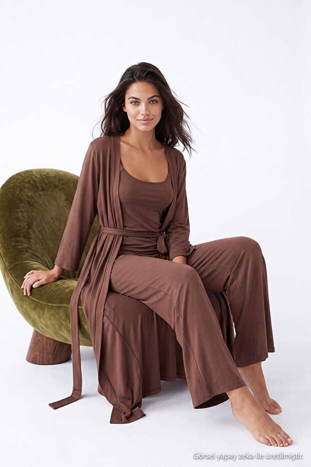 3-Piece Knit Viscose Lounge Set