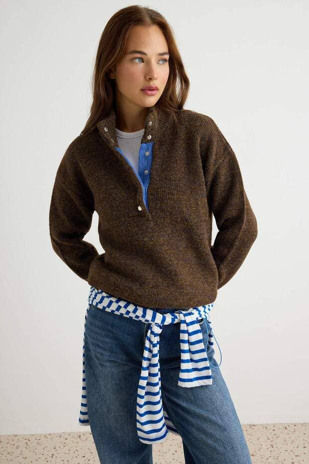 Chunky Wool Blend Oversized Sweater